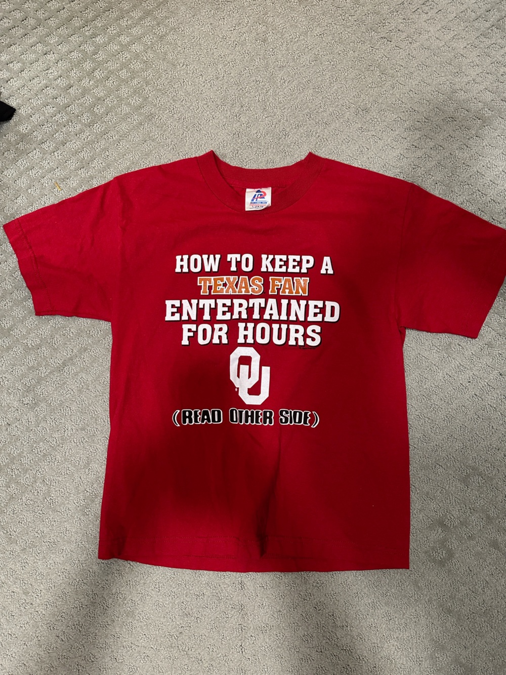 Oklahoma Sooner red tshirt